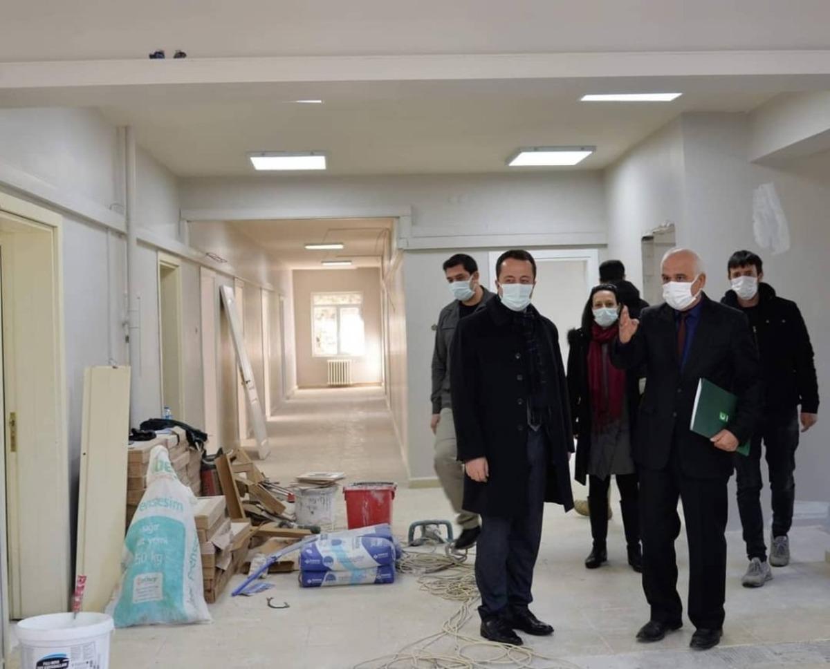 Vali Şent&uuml;rk, YEDAM inşaatında incelemede bulundu