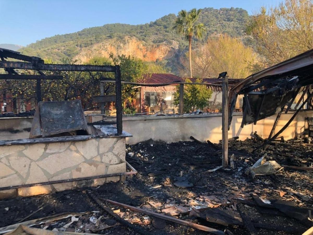 Dalyan&rsquo;da pansiyonda yangın