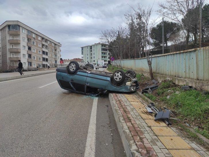 Takla atan araçtan sağ çıktı G4