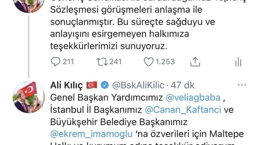 Maltepe Belediyesi&rsquo;nde grev anlaşma ile bitti