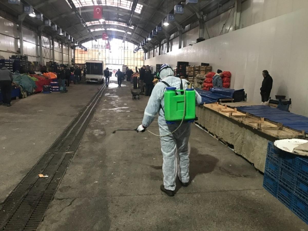 Ekipler dezenfekte &ccedil;alışması yaptı