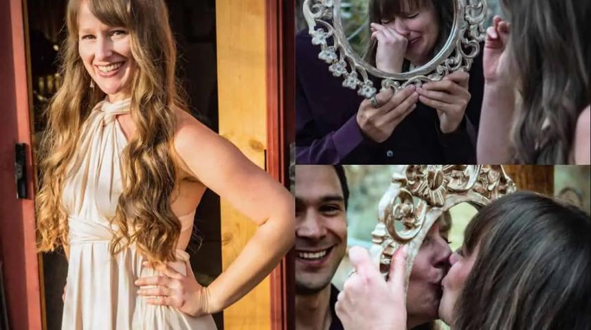 Sevgilisinden ayrıldı kendiyle evlendi!