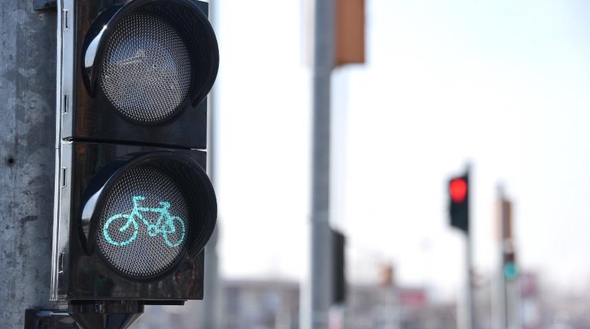 Bisiklet şehri Konya’da, bisiklet trafik ışıklarının sayısı artırılıyor