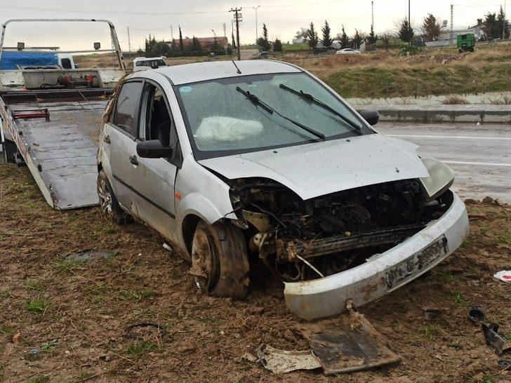 Adıyaman’da araç takla attı:1 yaralı G1