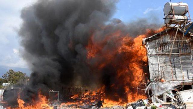 Yemek yapmak için yaktığı ateş barakaya sıçradı! Onlarca hayvan telef oldu