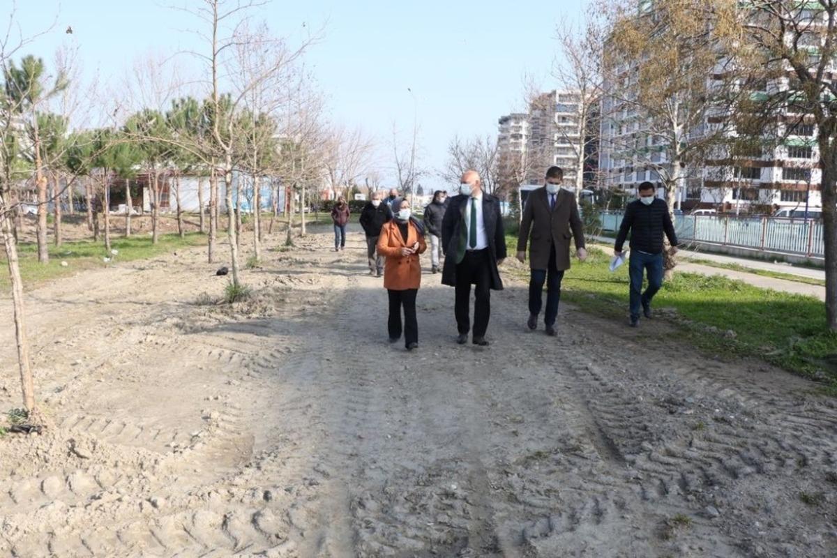 G&uuml;zelyurt Mahallesi&rsquo;ne yeşillendirme &ccedil;alışması