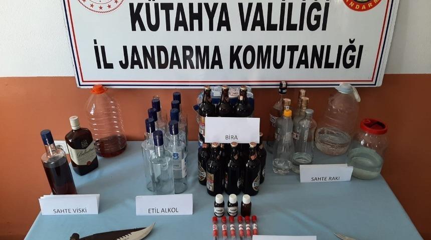 Tavşanlı’da sahte içki operasyonu