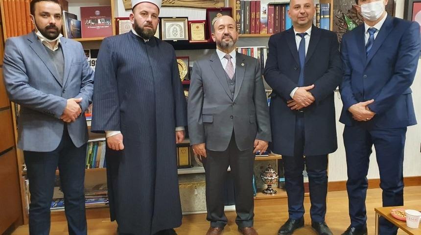 Karadağ Diyanet İşleri Başkanı Feyzi&ccedil;&rsquo;ten Kavuncu&rsquo;ya ziyaret