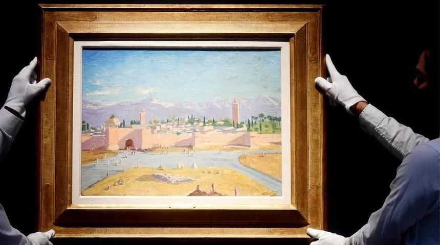 Jolie'ye ait Churchill tablosu Londra'da a&ccedil;ık artırmada 7 milyon sterline satıldı