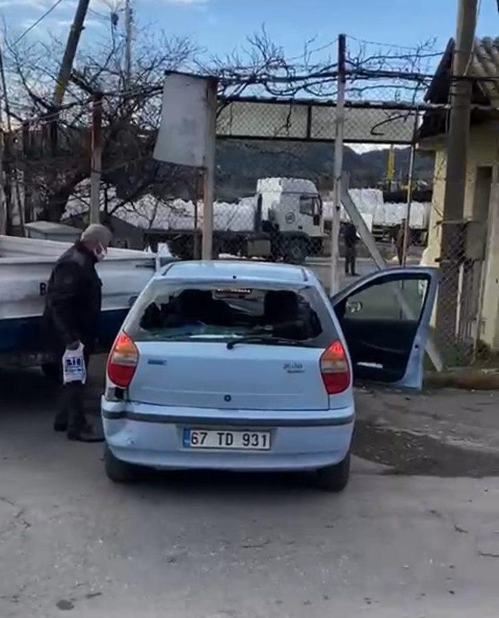 Tır park halindeki aracı biçti G5