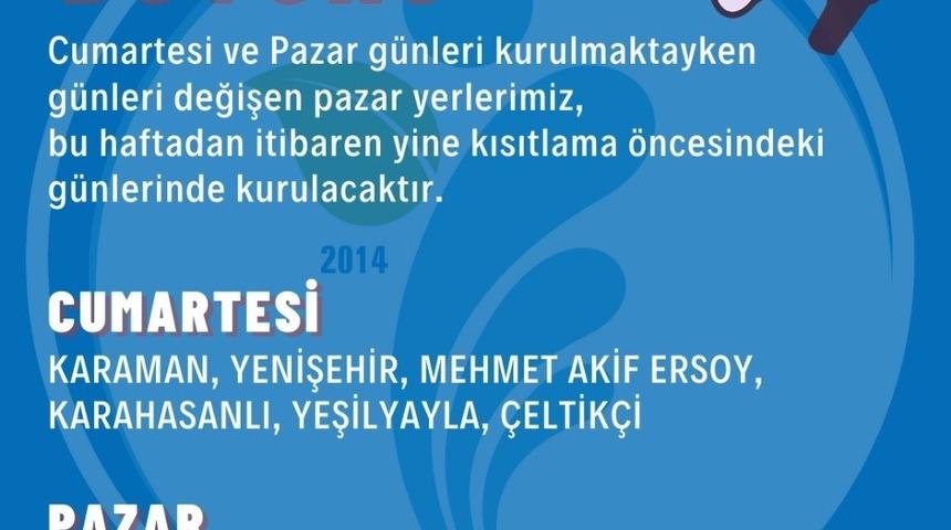 Merkezefendi’de pazar yerleri eski günlerinde kurulacak