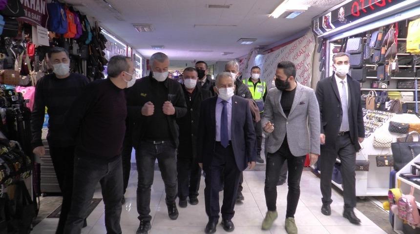 Başkan B&uuml;y&uuml;kkılı&ccedil;&rsquo;tan Yeraltı &Ccedil;arşısı esnafına denetim