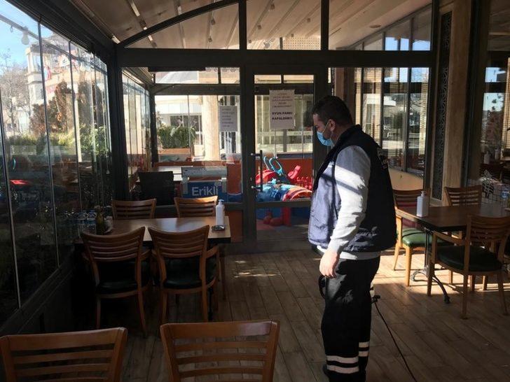 Pursaklar’da yeniden hizmete açılan iş yerlerinde yoğun dezenfekte çalışması G2