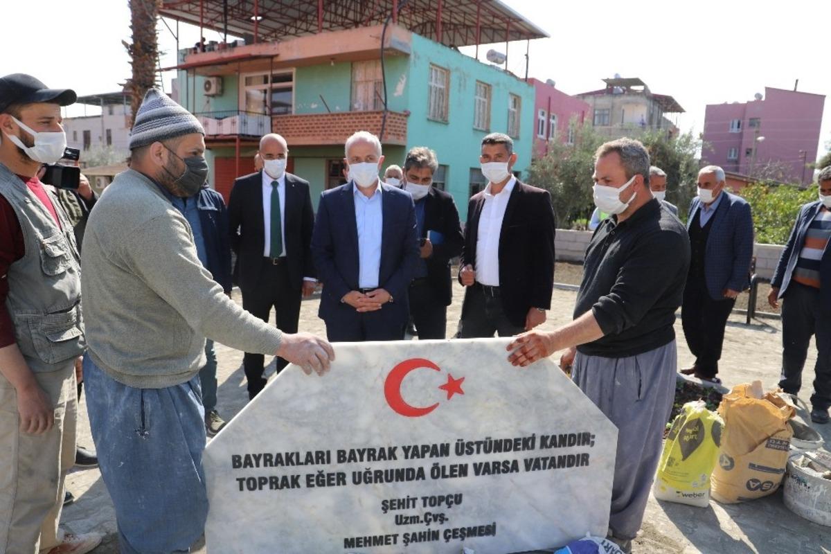 Mersin&rsquo;de şehidin adını taşıyan kaide yenilendi