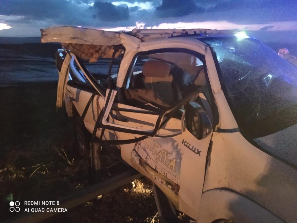 Kamyonet takla attı, 1 yaralı