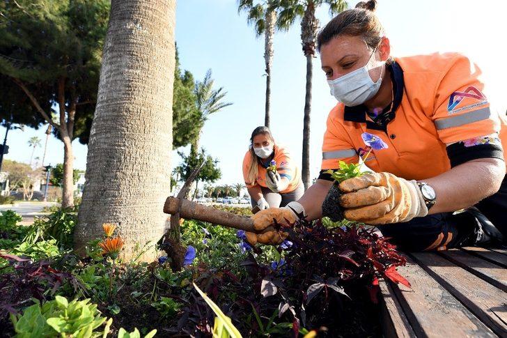 Mersin rengarenk çiçeklerle donatılıyor G3