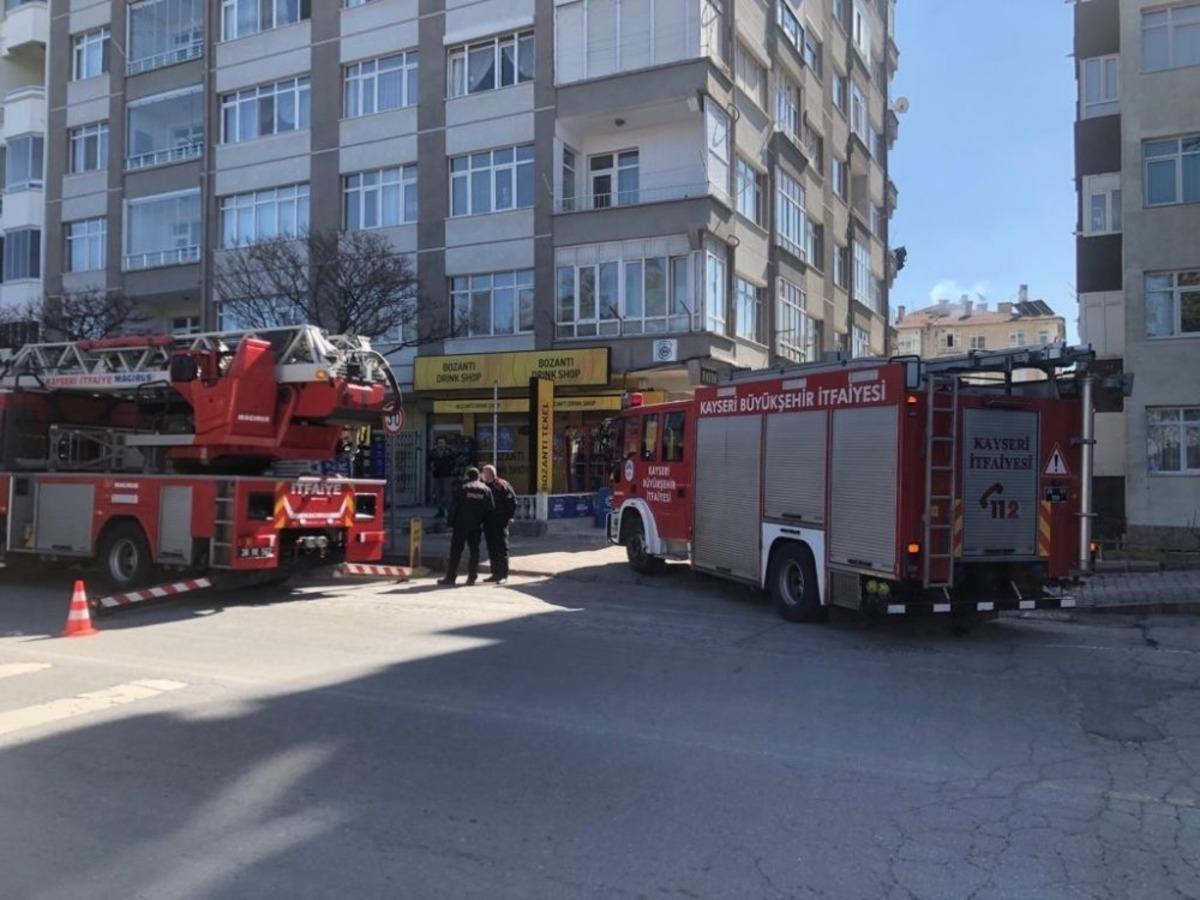 Aspirat&ouml;rde &ccedil;ıkan yangın ekipleri harekete ge&ccedil;irdi