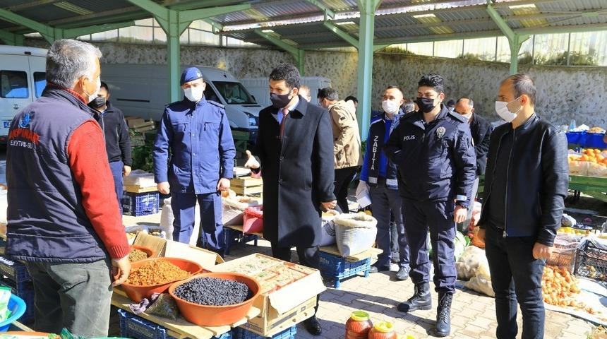 Hadim&rsquo;de korona vir&uuml;s tedbirleri denetlendi