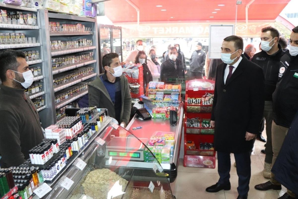 Siirt Valisi Hacıbektaşoğlu, iş yerlerini denetledi