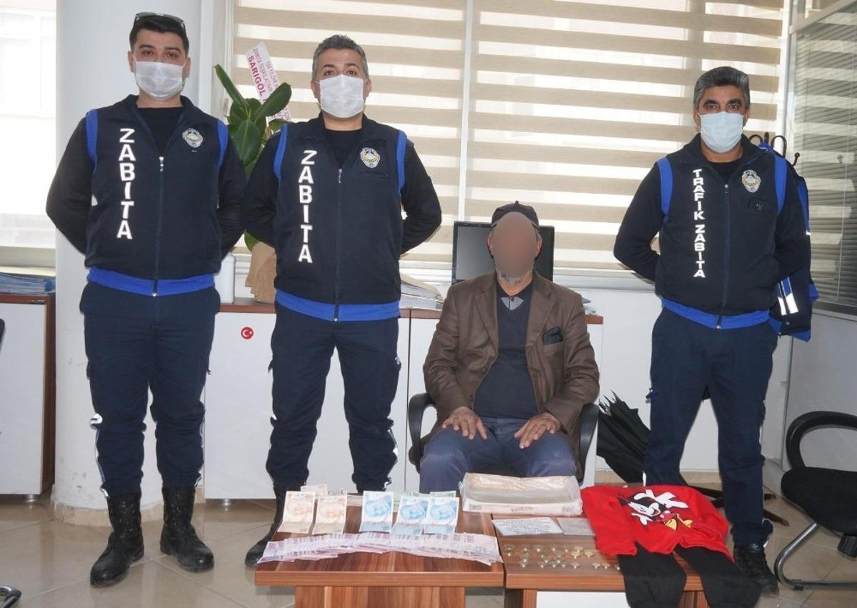 Sarıg&ouml;l&rsquo;de dilencinin &uuml;zerinden 14 bin lira &ccedil;ıktı