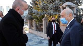 Son Dakika: Cumhurbaşkanı Erdoğan'dan Devlet Bahçeli'ye sürpriz ziyaret