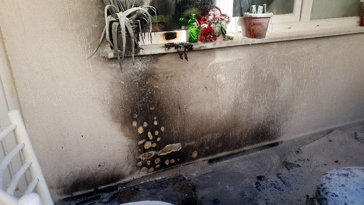 Yangın çıkan evde çocuk paniği G4