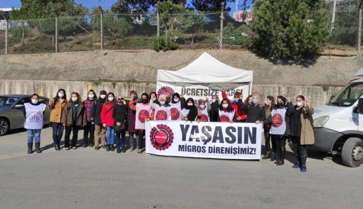 Kadın iş&ccedil;iler işyerinde cinsel tacize uğradıklarını iddia ederek lojistik deposuna ara&ccedil; giriş-&ccedil;ıkışlarını kapattı
