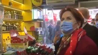Meral Akşener şehit haberini esnaf ziyaretinde aldı
