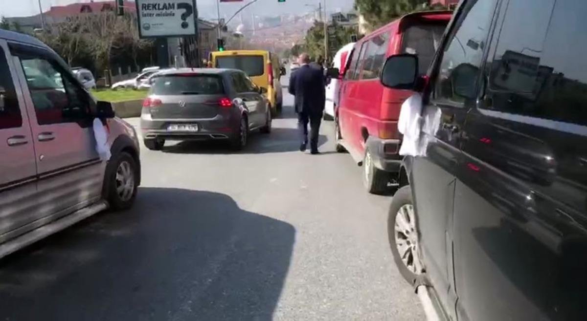 (&Ouml;zel) B&uuml;y&uuml;k&ccedil;ekmece&rsquo;de polisi alarma ge&ccedil;iren d&uuml;ğ&uuml;n konvoyu