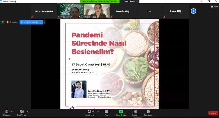HKÜ’de pandemi sürecinde beslenme konuşuldu G4