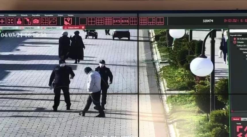 Maske takmayan vatandaş önce KGYS’ye sonra polise yakalandı
