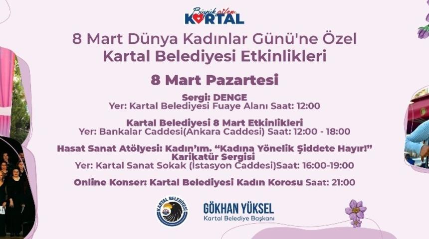 D&uuml;nya Kadınlar G&uuml;n&uuml; Kartal&rsquo;da &ccedil;eşitli etkinliklerle kutlanacak