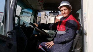 12 tonluk beton mikser kullanan Sevda: Bu meslek bana babamdan kaldı