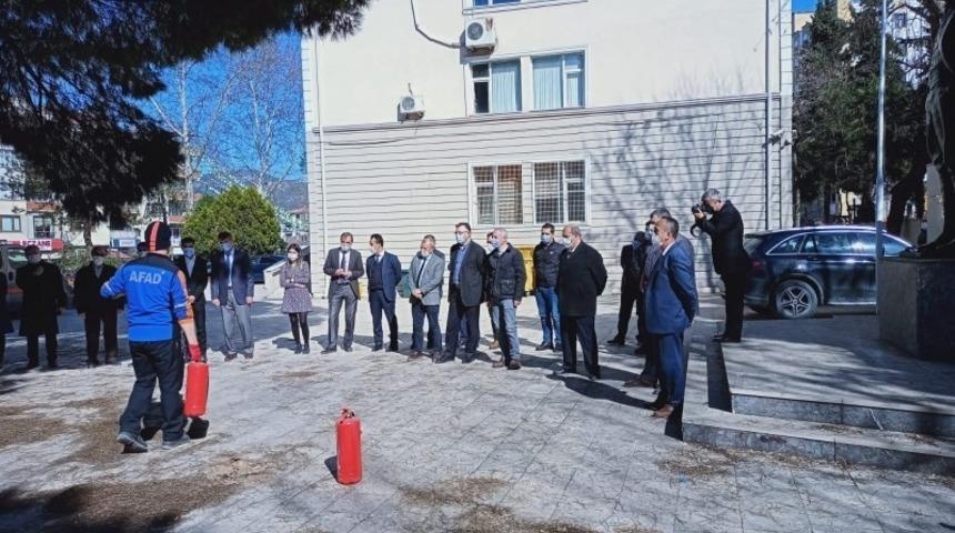 Kaymakamlıklarda tatbikat yapıldı