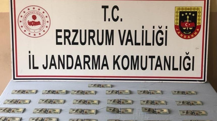 Erzurum&rsquo;da 2 bin 500 sahte dolar ele ge&ccedil;irildi