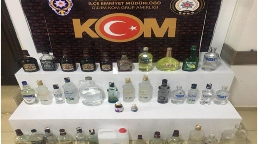 Didim’de kaçak içki ele geçirildi