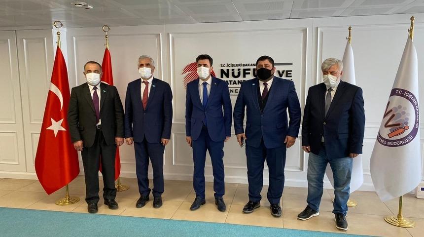 DAT&Uuml;B heyetinden N&uuml;fus ve Vatandaşlık İşleri Genel M&uuml;d&uuml;r&uuml; Ayg&ouml;l&rsquo;e ziyaret