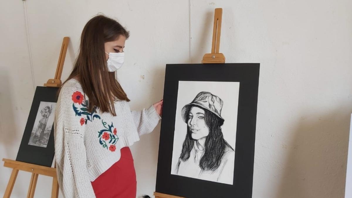 Gen&ccedil; ressamın sergisi ilgi g&ouml;rd&uuml;