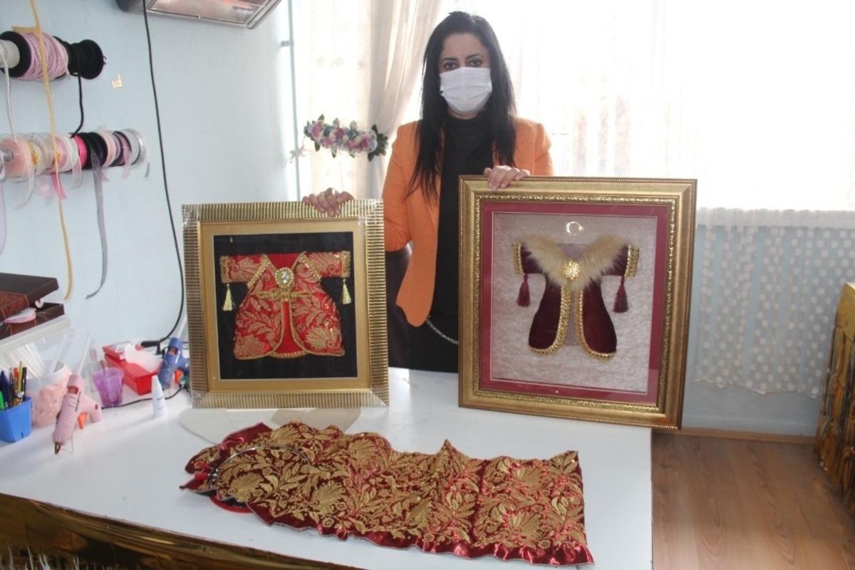 Padişah kaftanı desenli tablolar