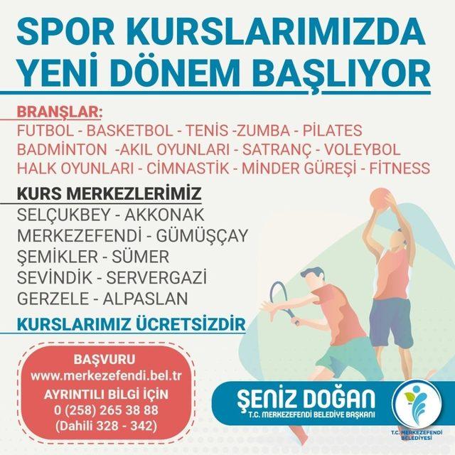 Spor kurslarında yeni dönem başlıyor