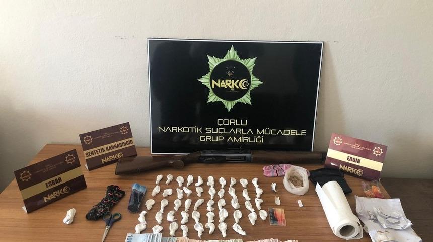 Tekirdağ&rsquo;da uyuşturucu operasyonu: 3 g&ouml;zaltı