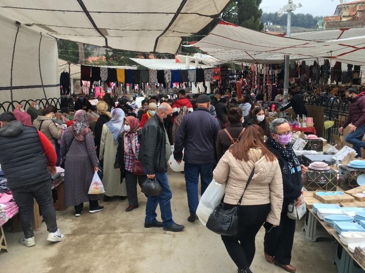 Pazar alışverişi Korona vir&uuml;s tanımıyor