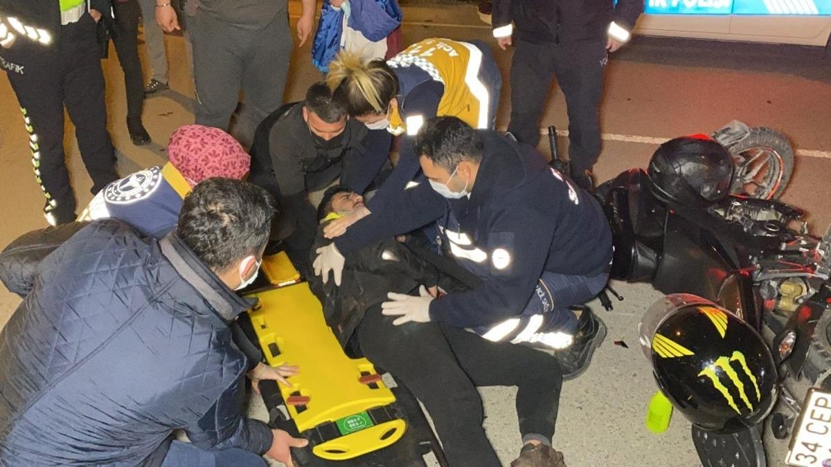 Motosiklet s&uuml;r&uuml;c&uuml;s&uuml;ne &ccedil;arpıp olay yerinden ka&ccedil;tı