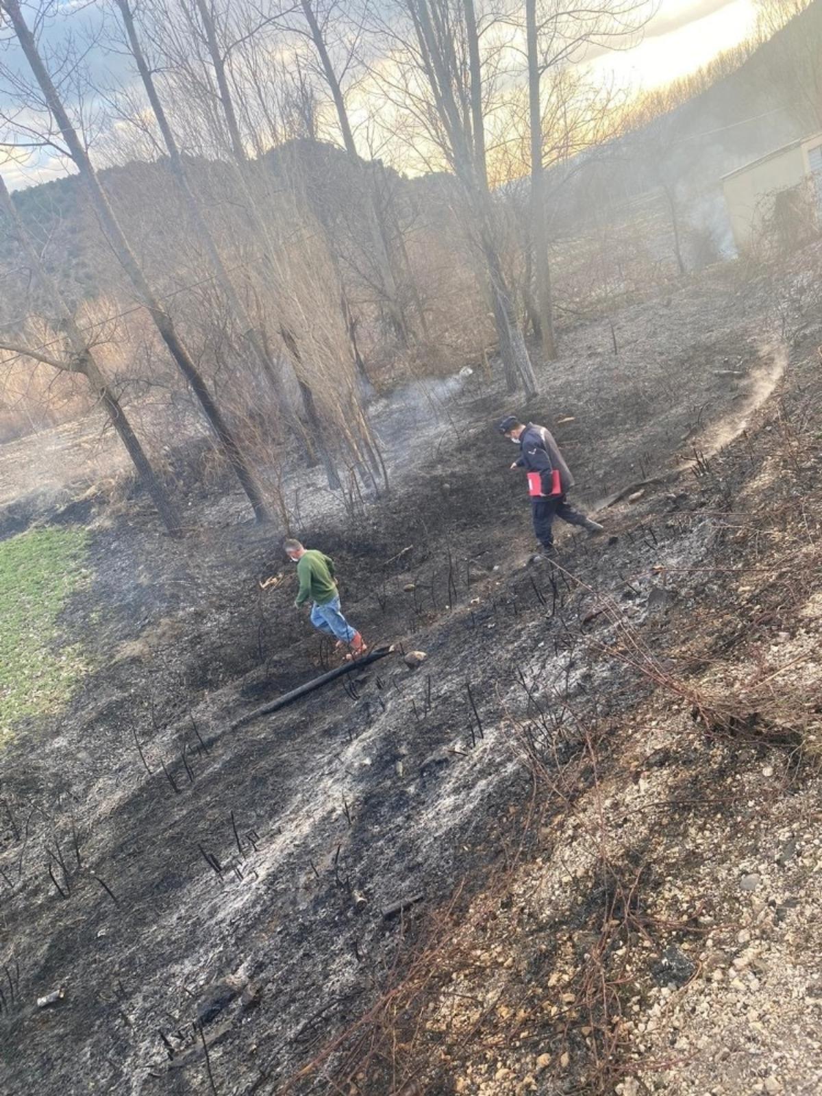 Osmancık Danişment k&ouml;y&uuml;nde yangın