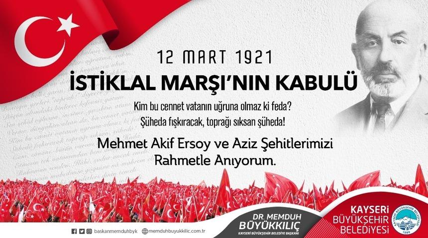 Büyükkılıç, "Milli şairimiz, milli iradenin sesi olmuştur"