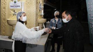 Hazreti Muhammed’in isteği üzerine Miraç Gecesine özel ikram çeşmesinden süt aktı 