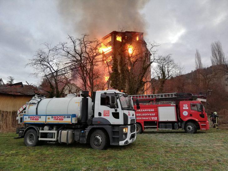 Bilecik'teki eski un fabrikasında çıkan yangınla ilgili 5 şüpheli gözaltına alındı G4