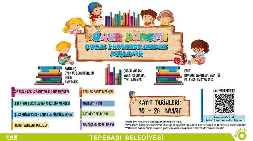 Tepebaşı Belediyesi Bahar Dönemi Çocuk Programları başlıyor