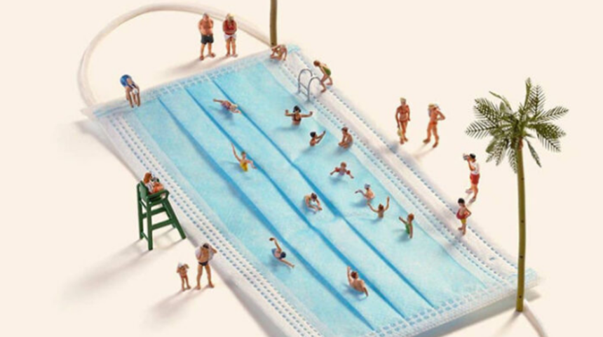 Koronavirüs pandemisiyle hayatlarına giren maskelerle nefes kesen tasarımlar yapan sanatçı: Tatsuya Tanaka