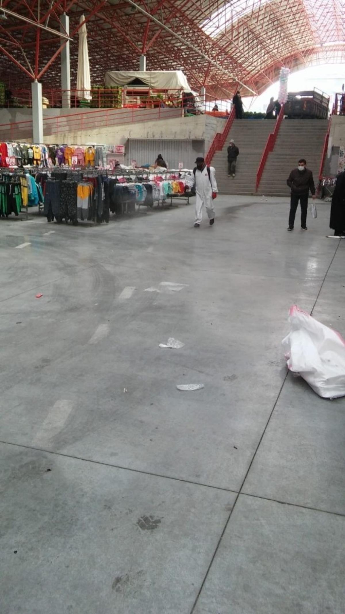 Sincan&rsquo;daki kapalı pazar alanları dezenfekte edildi